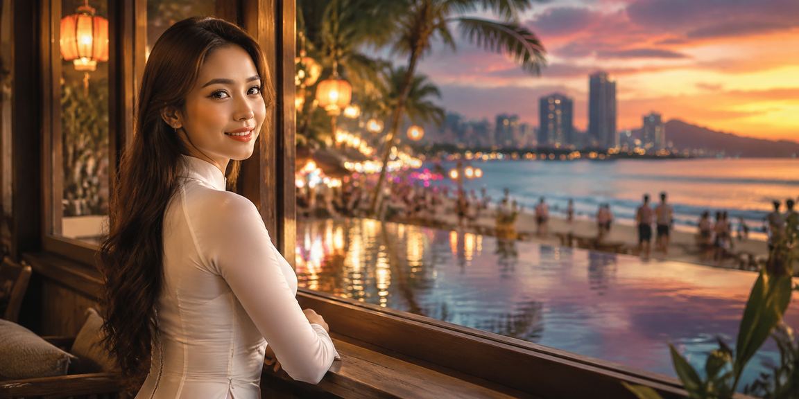 Phụ nữ Đà Nẵng trong áo dài truyền thống tham gia cá cược thể thao và trò chơi trực tuyến